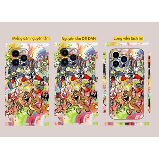 Miếng dán Skin Mặt Lưng / Ốp Lưng Tom Jerry MS03  FULL VIỀN Dành cho 15 pro max 14 pro max 13 pro max  - Fukishop