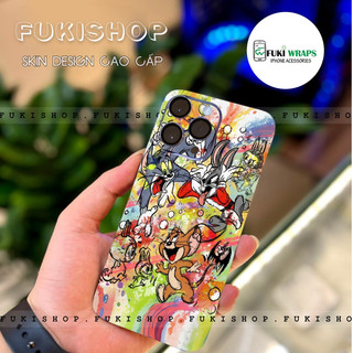 Miếng dán Skin Mặt Lưng / Ốp Lưng Tom Jerry MS03  FULL VIỀN Dành cho 15 pro max 14 pro max 13 pro max  - Fukishop