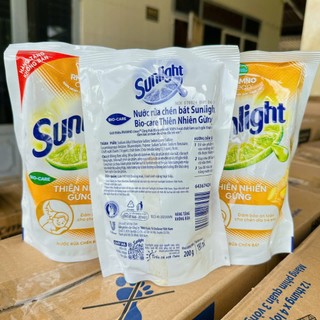 Combo 3 Nước Rửa Chén Sunlight Thiên Nhiên túi 200g (hàng KM)