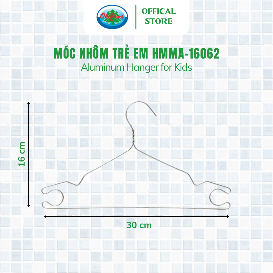 Ảnh Set 30 Móc Nhôm Treo Quần Áo Trẻ Em Ohiama Aluminum Hanger for Kids HMMA-16062 - Mắc Phơi Đồ Cho Bé 3