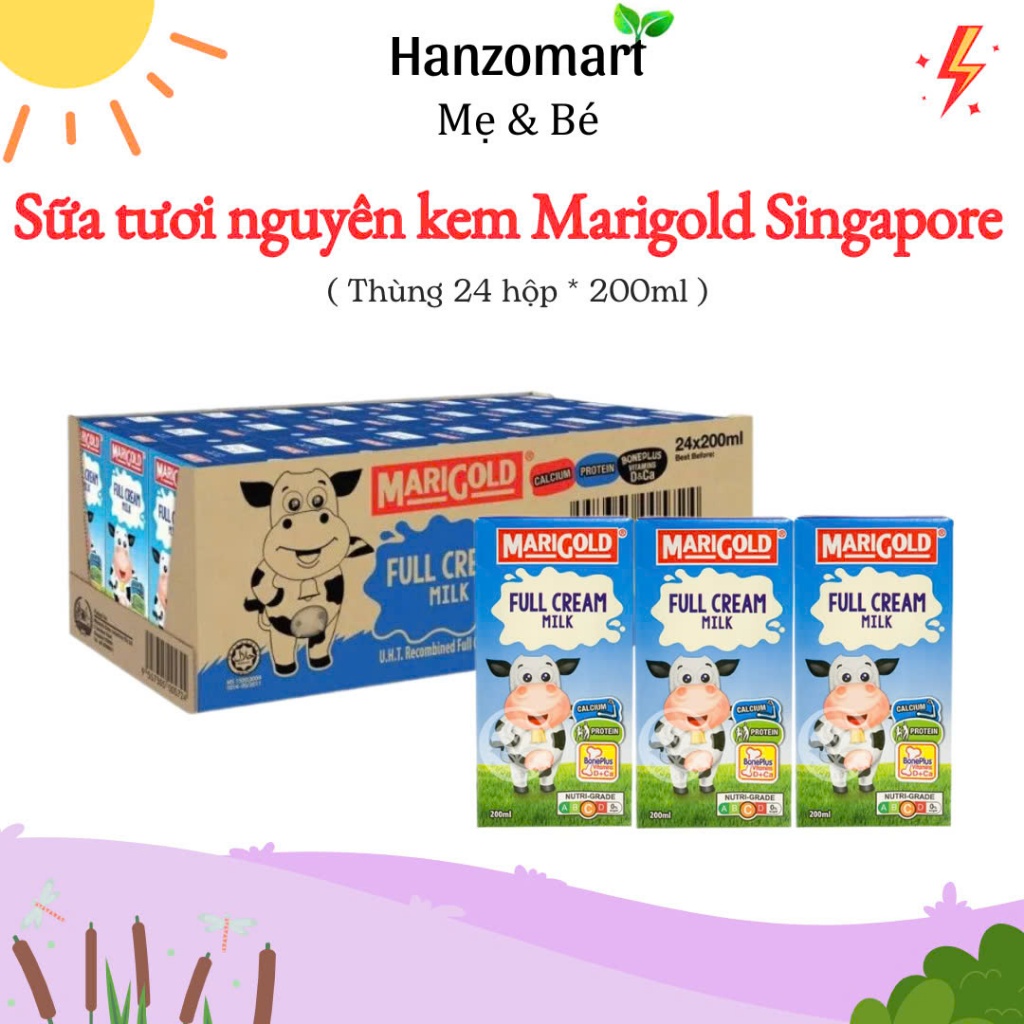 Sữa tươi Marigold Singapore (thùng 24hộp x 200ml)