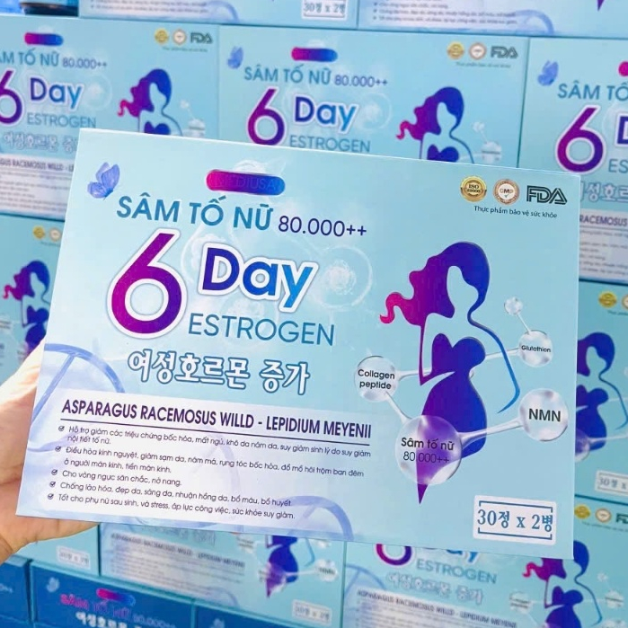 Sâm Tố Nữ 80.000++ ESTROGEN 6 Day Cải thiện nội tiết tố, trẻ hóa làn da ...