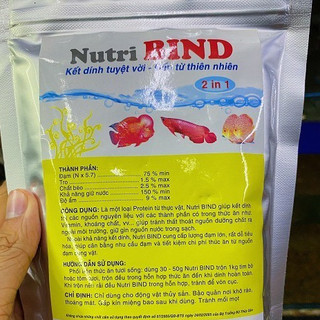 Chất kết dính Nutri Bind trộn tôm, tim bò cho cá cảnh chiết lẻ