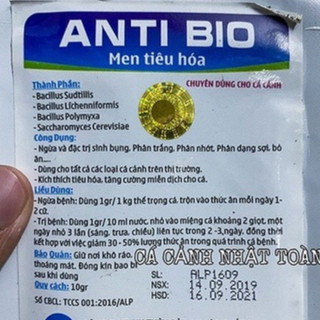 MEN TIÊU HÓA ANTI BIO CHO TẤT CÁ LOẠI CÁ