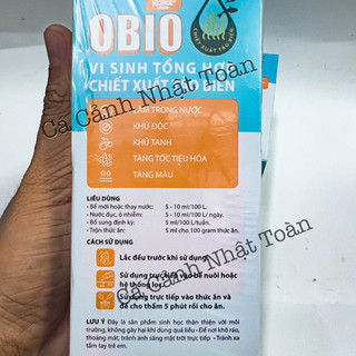 Obio Koika (Chuyên cho Cá Lóc) men vi làm trong nước, khử mùi tanh bể cá cảnh kết hợp tảo biển chai 30ml
