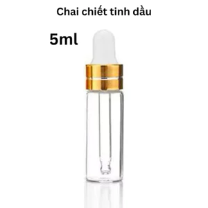 Chai chiêt tinh dầu Serum Mini 5ml khoen vàng có đầu hút AD5