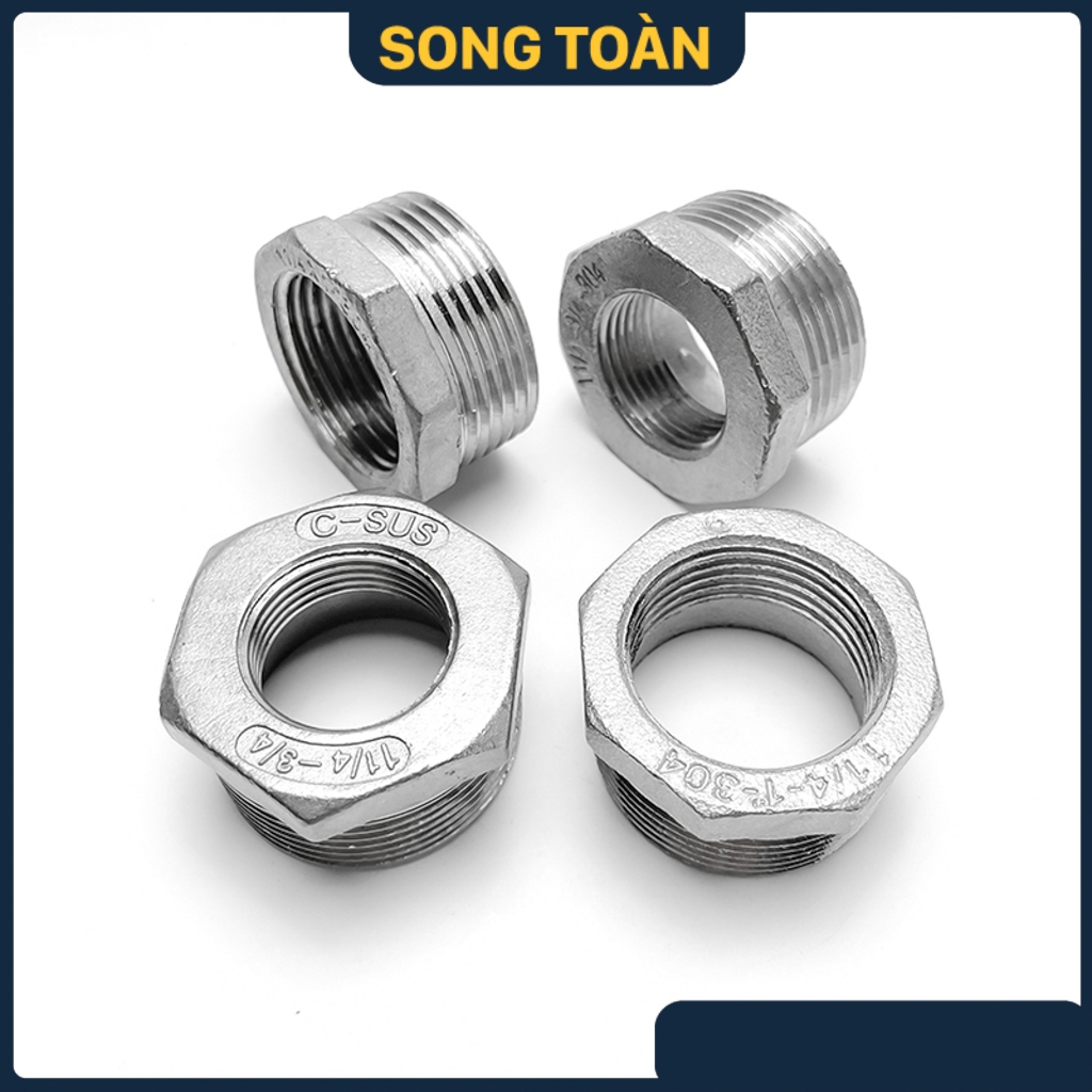 Cà Rá Inox 304 42x21, 42x27, 42x34, Nối Chuyển Ren Trong Ren Ngoài 42 ...