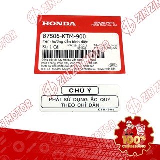 Bộ Tem Thông Số AB 2016, Air Blade 2017 2018 2019 87502-KVG-950, 87514-K44-V00, 87560-KVB-950 Chính Hãng - ZZM