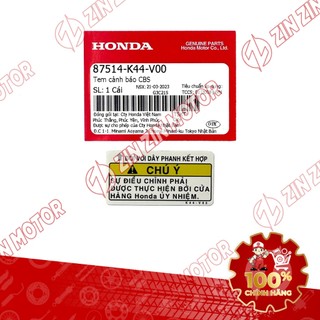 Bộ Tem Thông Số AB 2016, Air Blade 2017 2018 2019 87502-KVG-950, 87514-K44-V00, 87560-KVB-950 Chính Hãng - ZZM