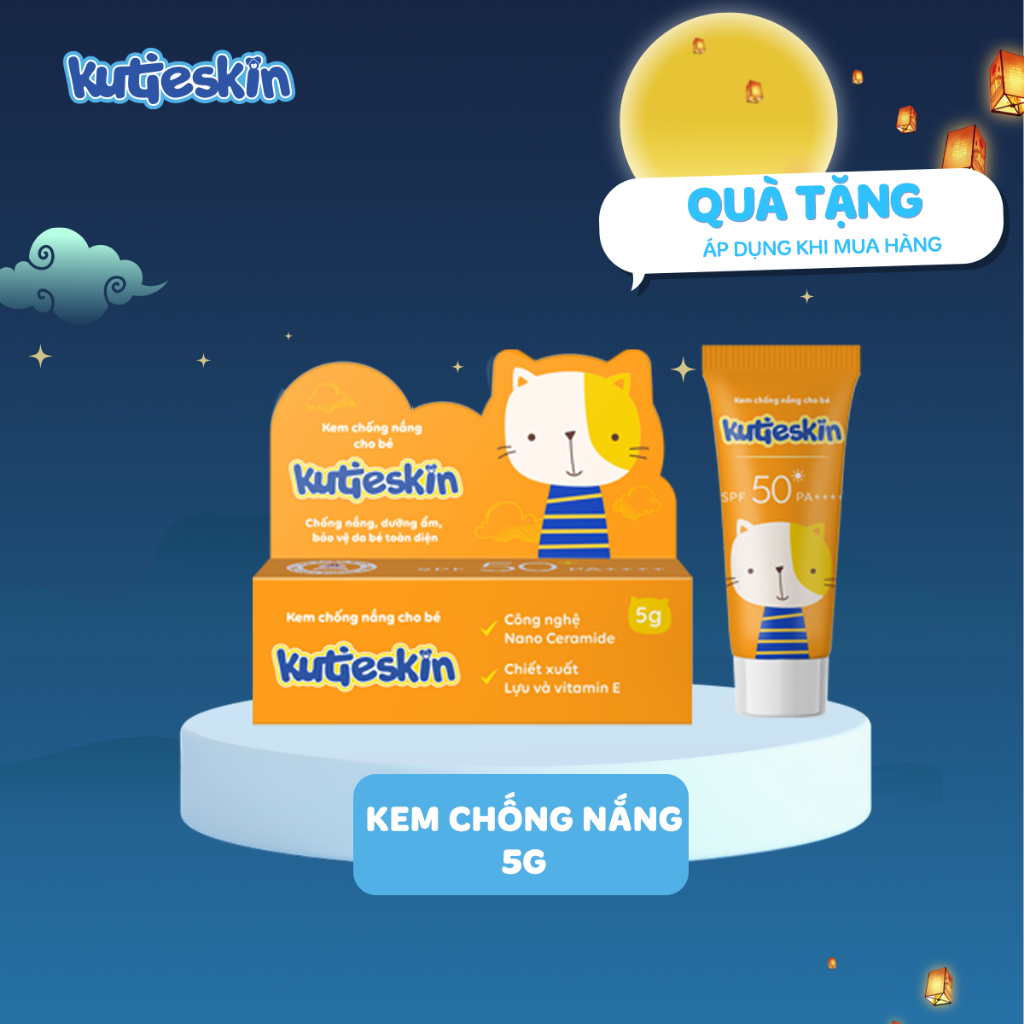 (Hàng tặng không bán) Kem chống nắng cho bé Kutieskin 5g SPF 50 PA ...