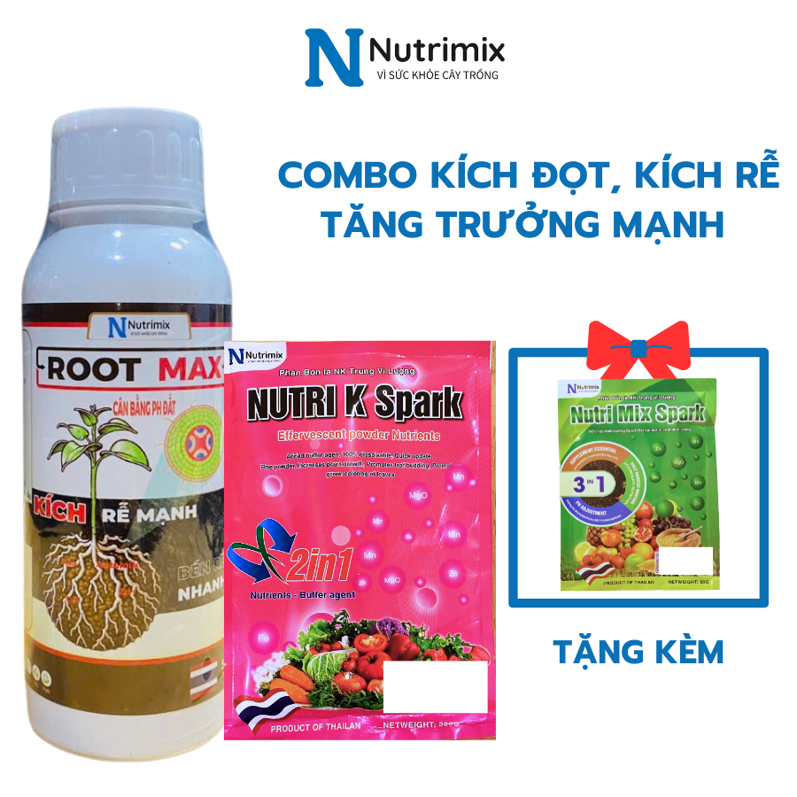 [Tặng 1 Nutri Mix Spark] Phân bón cây dạng nước kích rễ, tăng trưởng ...
