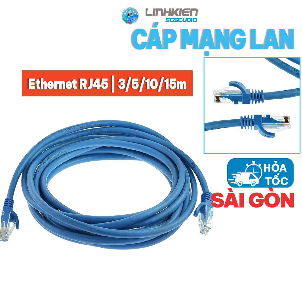 Cáp Dây Mạng LAN Ethernet RJ45 3M 5M 10M 15M Sử Dụng Cho Máy Tính ...