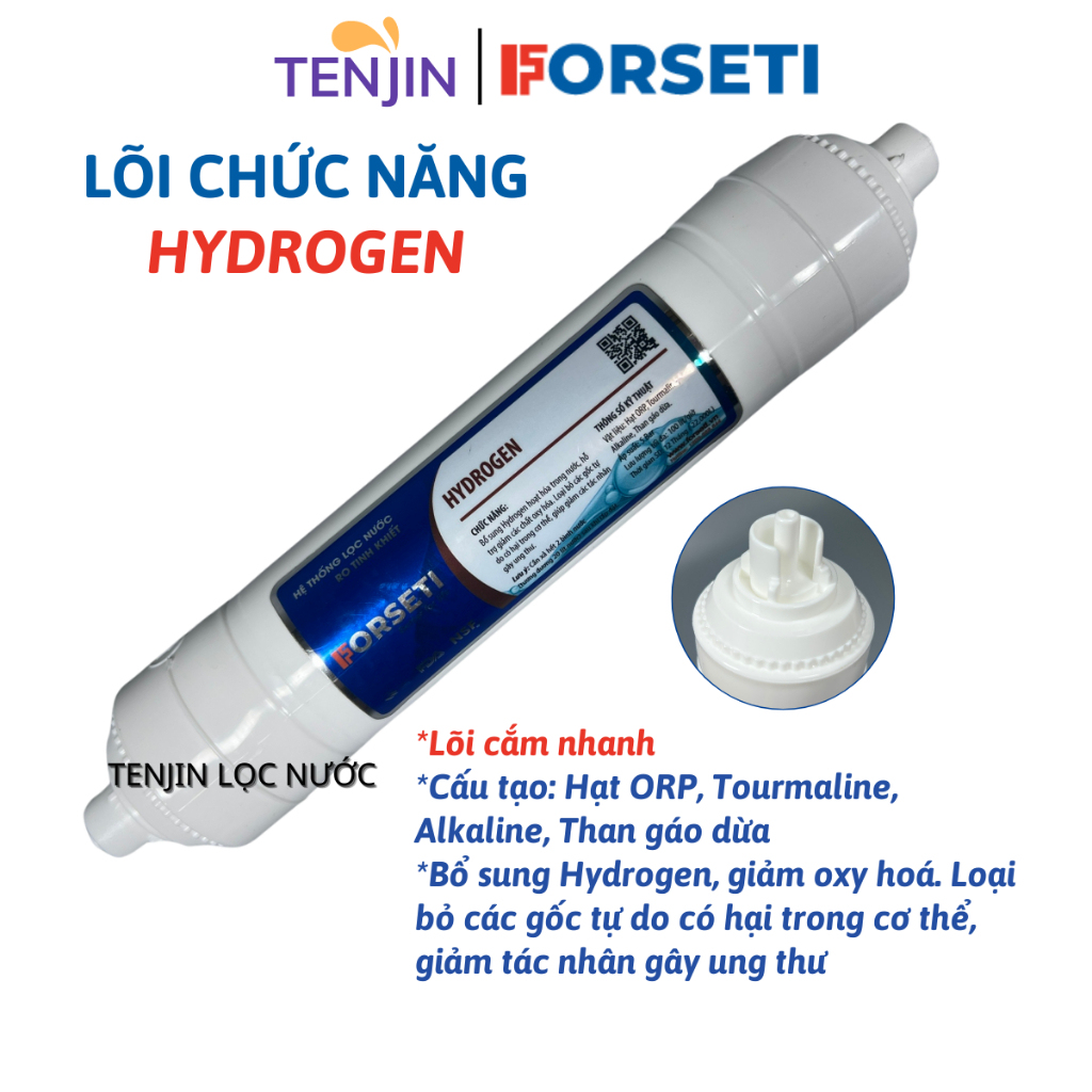 Combo 6 Lõi Lọc Chức Năng FORSETI Gồm Carbon T33 + Khoáng Đá + Hồng Ngoại + Alkaline + Hydrogen + Nano