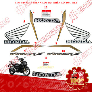 Tem Xe Winner X V4 2024, Tem Rời Winner X 2024 Đen Nhám Phiên Bản Đặc Biệt - ZZM