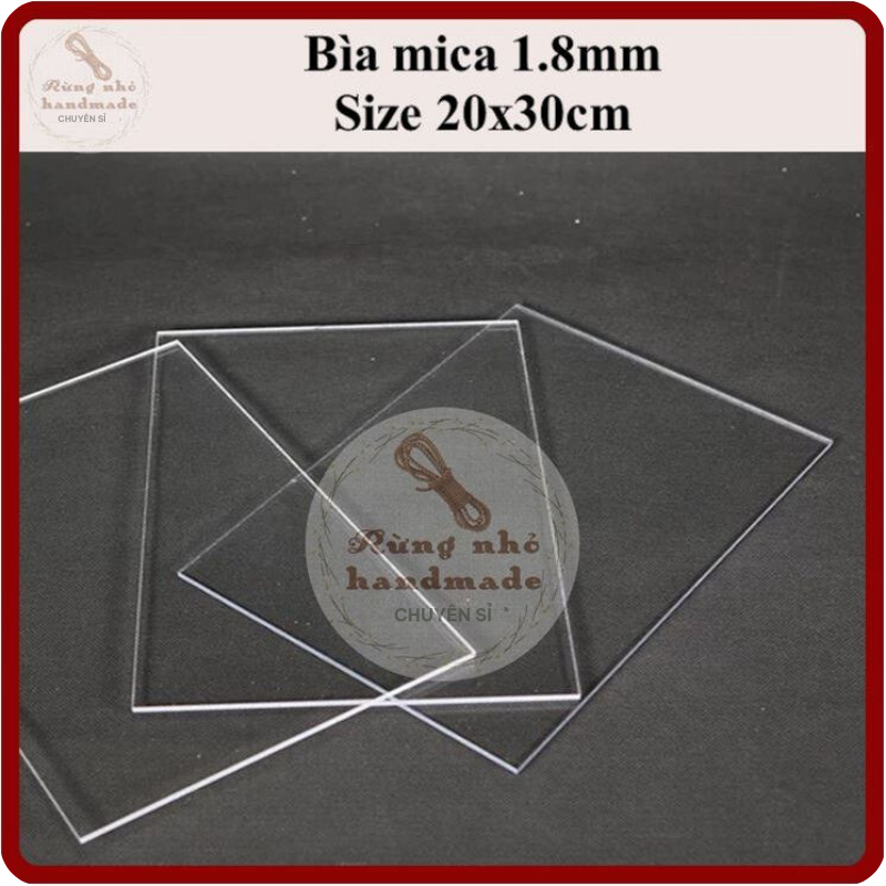 Bìa mica, dày 1.8mm, bìa trong suốt, size 20x30cm, loại cao cấp, bìa ...