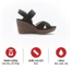 Dép sandal nữ quai chéo đế xuồng 19966 dáng sang, siêu nhẹ, cao gót 8cm made in Japan Kobe Nhật Bản