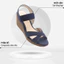 Dép sandal nữ quai chéo đế xuồng 19966 dáng sang, siêu nhẹ, cao gót 8cm made in Japan Kobe Nhật Bản