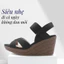 Dép sandal nữ quai chéo đế xuồng 19966 dáng sang, siêu nhẹ, cao gót 8cm made in Japan Kobe Nhật Bản