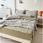 Bộ Chăn ga DRAP CHẦN Cotton Đũi Alva 5 món dày dặn, phối màu tinh tế, hoạ tiết trang nhã, thoáng mát, vệ sinh — ảnh 8