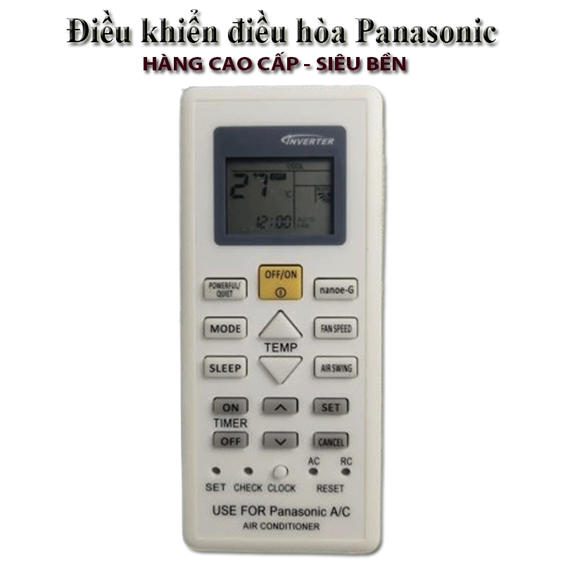 Điều Khiển Remote Máy Lạnh Panasonic Dòng PUxUKH, NxUKH | Shopee