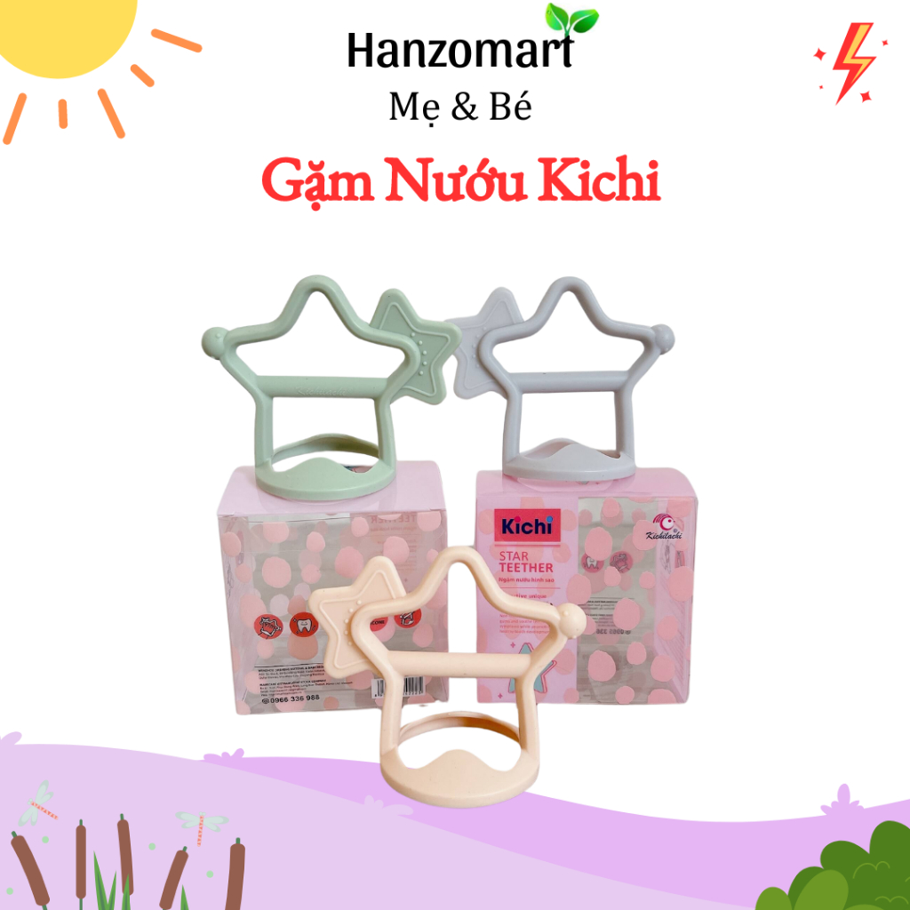 Gặm nướu Kichi silicon Hình Ngôi Sao, hình hươu an toàn cho bé - hanzomart