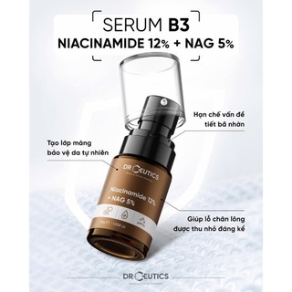 Tinh chất dưỡng ẩm DrCeutics Niacinamide 12% + NAG 5% (30g/40g)