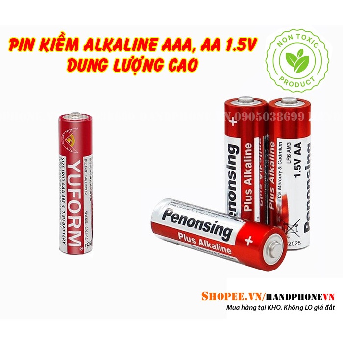 2 Viên Pin Kiềm Alkaline AAA / AA (LR03 / LR6) Yuform - Penosing Dung ...