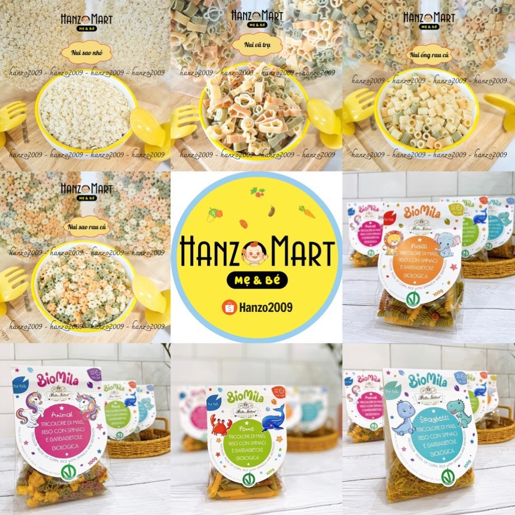 Nui hữu cơ cho bé tập ăn dặm Dalla Costa ngộ nghĩnh túi 100gr - hanzo2009