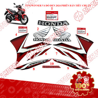 Tem Xe Winner X V4 2024, Tem Rời Winner X 2024 Đỏ Đen Phiên Bản Tiêu Chuẩn Chính Hãng - ZZM