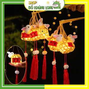 Lồng Đèn Con Thỏ Đèn Lồng Trung Thu Thỏ Nhồi Bông Cực Dễ Thương Có Đèn LED Đồ Chơi Cho Bé - BỐ KHỦNG LONG
