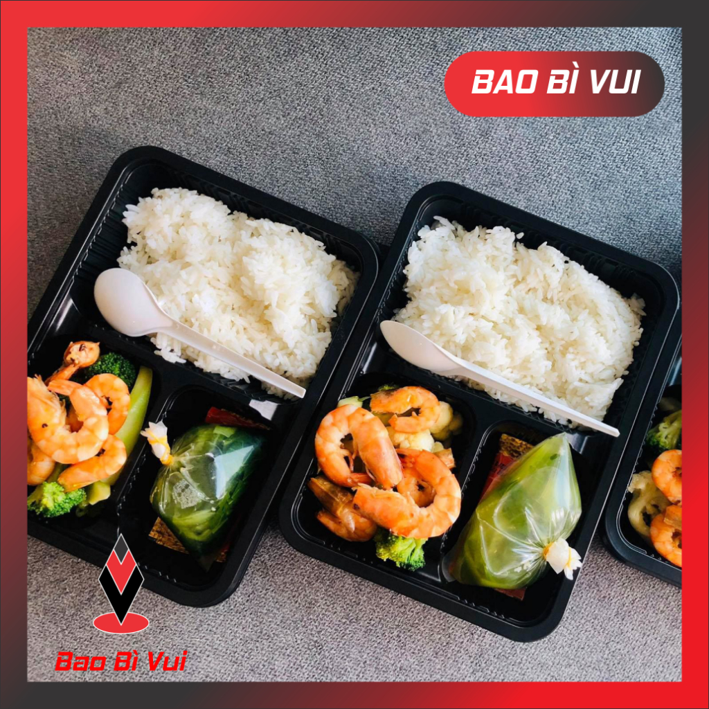 [ Lốc 50] Hộp nhựa đế đen đủ size HT12 / HT17 / HT88 / HT25 - BAO BÌ VUI