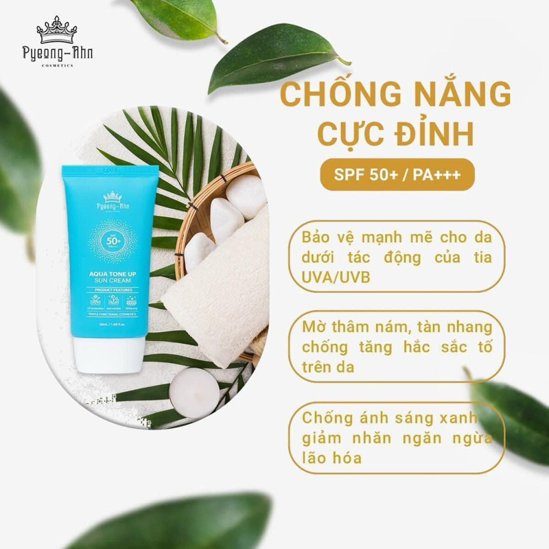 [CHẤT KEM ĐẶC, MỊN, NÂNG TONE, DATE 25.09.2028] KEM CHỐNG NẮNG NÂNG TONE PYEONG -AHN HÀN QUỐC 50ml | BigBuy360 - bigbuy360.vn