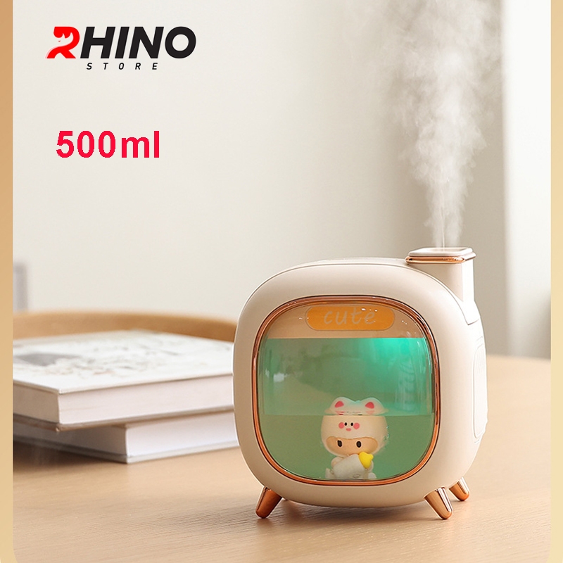 Ảnh Máy phun sương Rhino H809 500ml tạo ẩm, 2 đầu phun kèm đèn ngủ 3