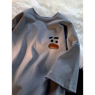 Áo thun phông nữ nam form rộng Áo tay lỡ unisex chất liệu cotton khô in hình mặt