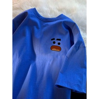 Áo thun phông nữ nam form rộng Áo tay lỡ unisex chất liệu cotton khô in hình mặt