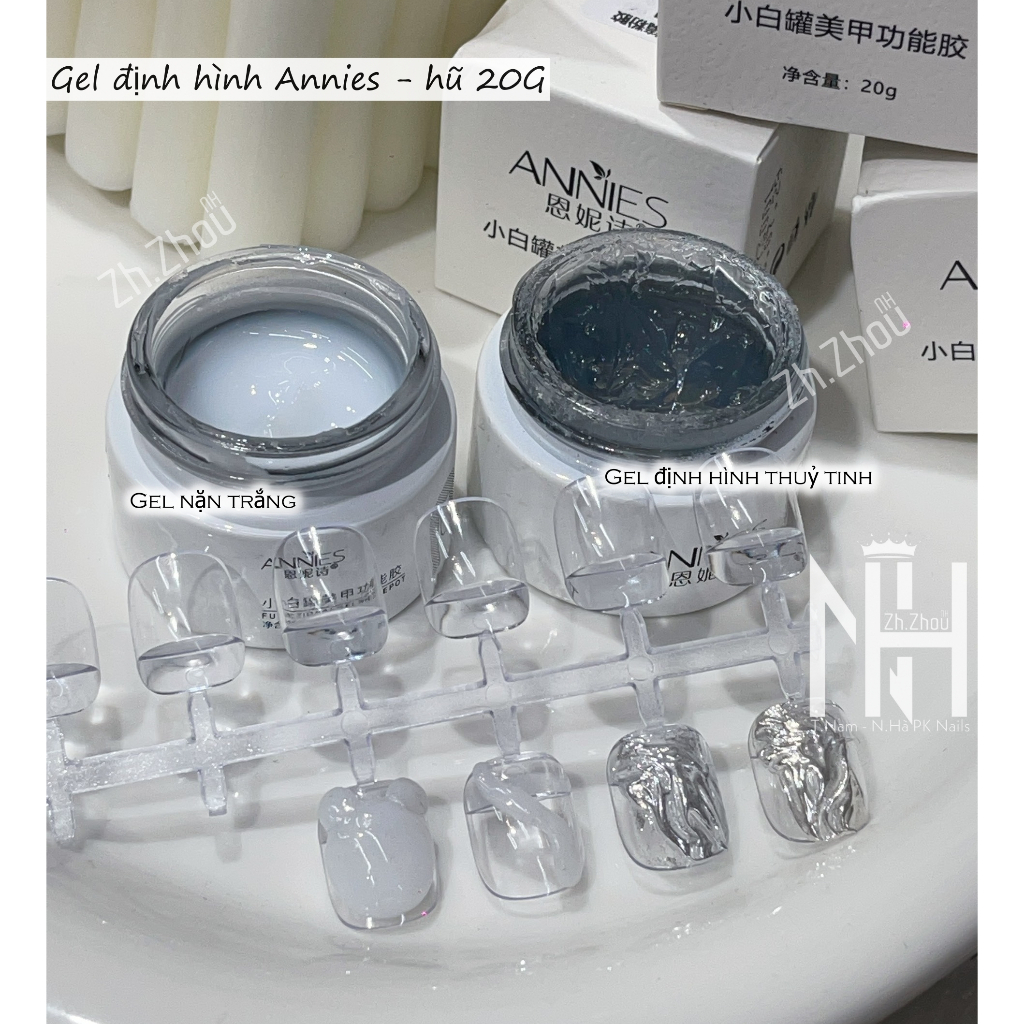 Gel Thuỷ tinh Annies chà Crom nổi,gel nặn annies, gel định hình làm nail,Top gel 3d kéo sợi  phụ kiện nail chính hãng