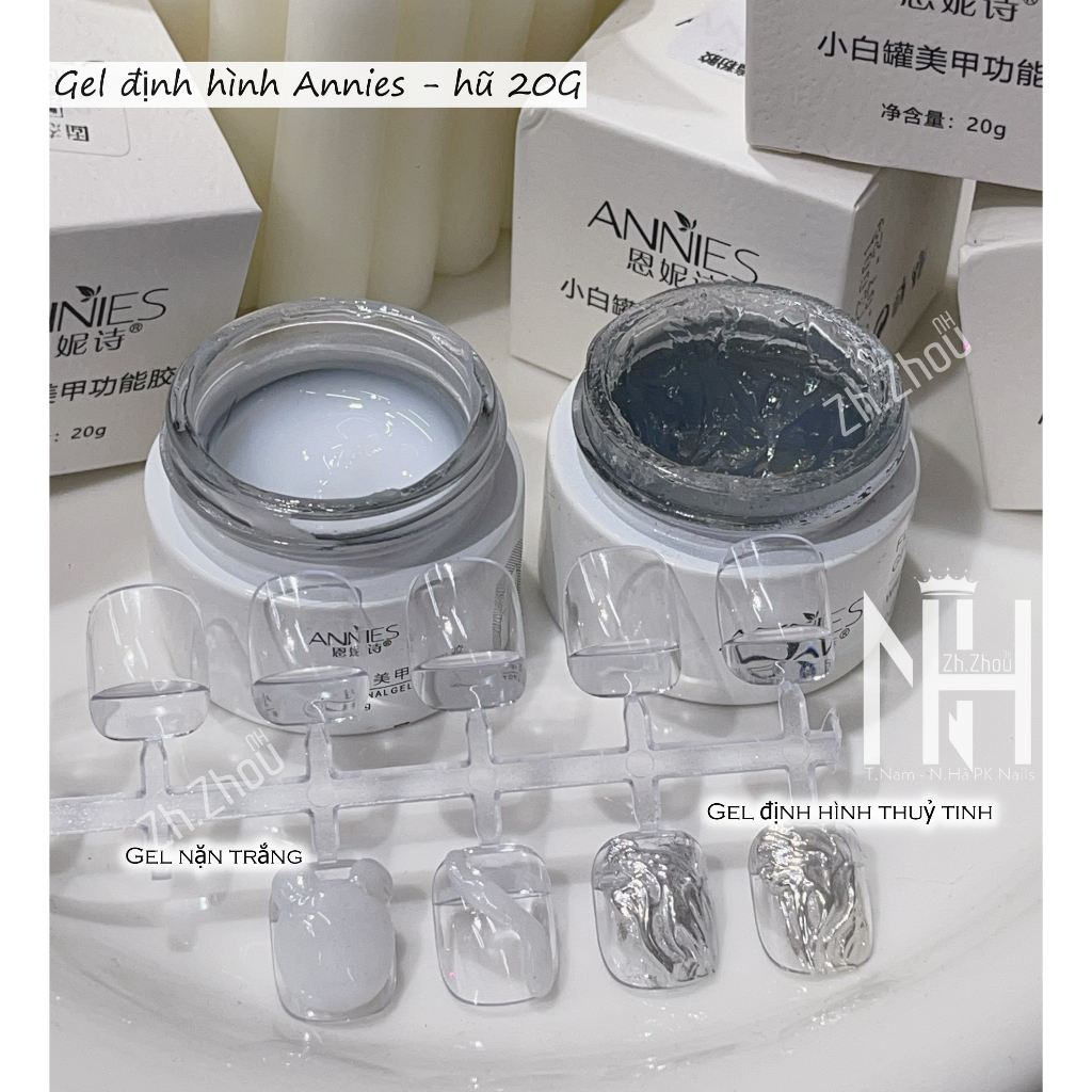 Gel Thuỷ tinh Annies chà Crom nổi,gel nặn annies, gel định hình làm nail,Top gel 3d kéo sợi  phụ kiện nail chính hãng