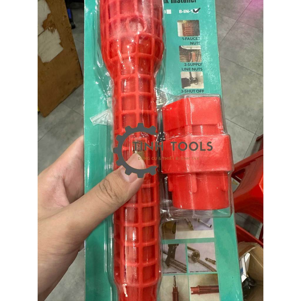Dụng cụ mở ống nước 5 trong 1 và 8 trong 1, cờ lê đa năng vặn dây cấp nước tháo lắp van vòi ống nước