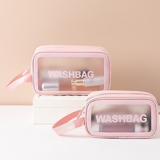 Set 3 Túi Đựng Mỹ Phẩm WASHBAG.Túi Nhựa PVC Đựng Đồ Trang Điểm Đi Du Lịch Tiện Lợi