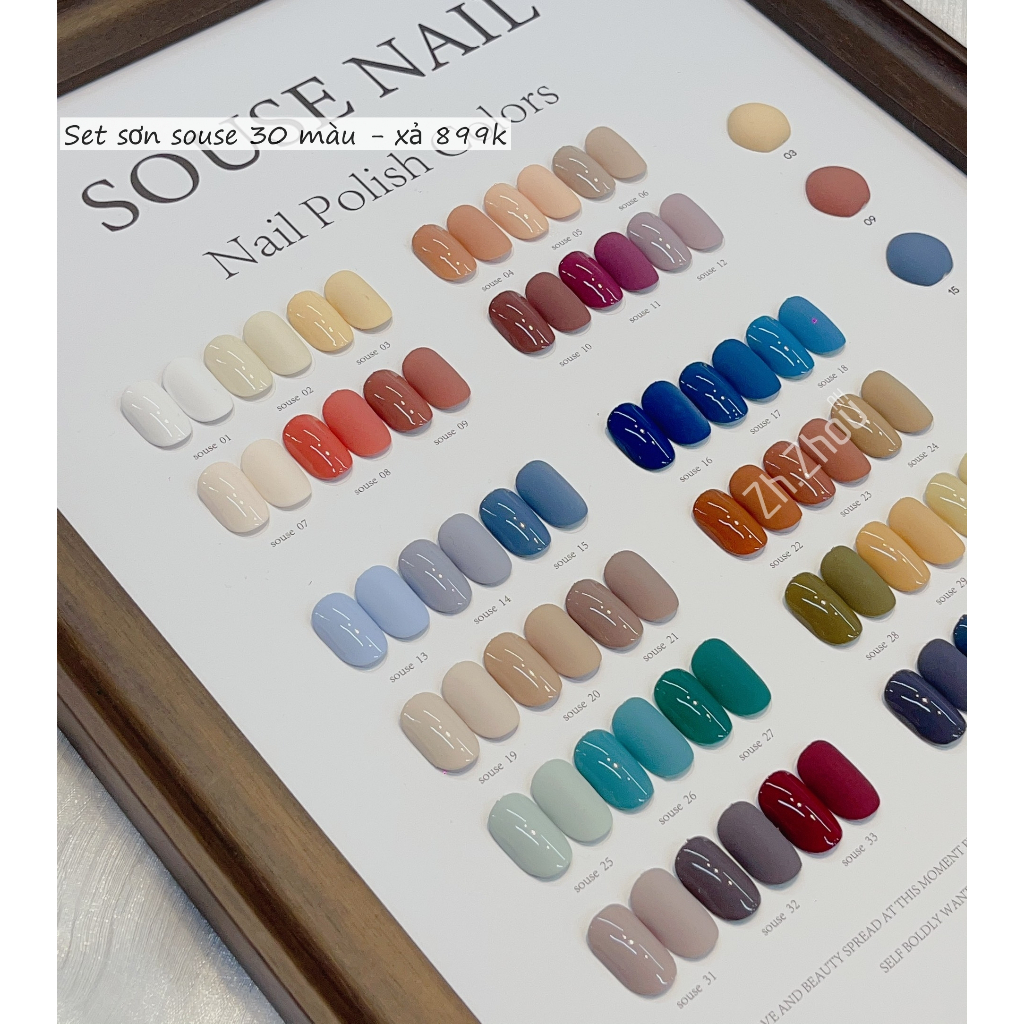Set Sơn Hàn quốc souse 36 màu ,sơn hàn 2025 cao cấp . phụ kiện nail cao cấp tặng bảng màu như hình