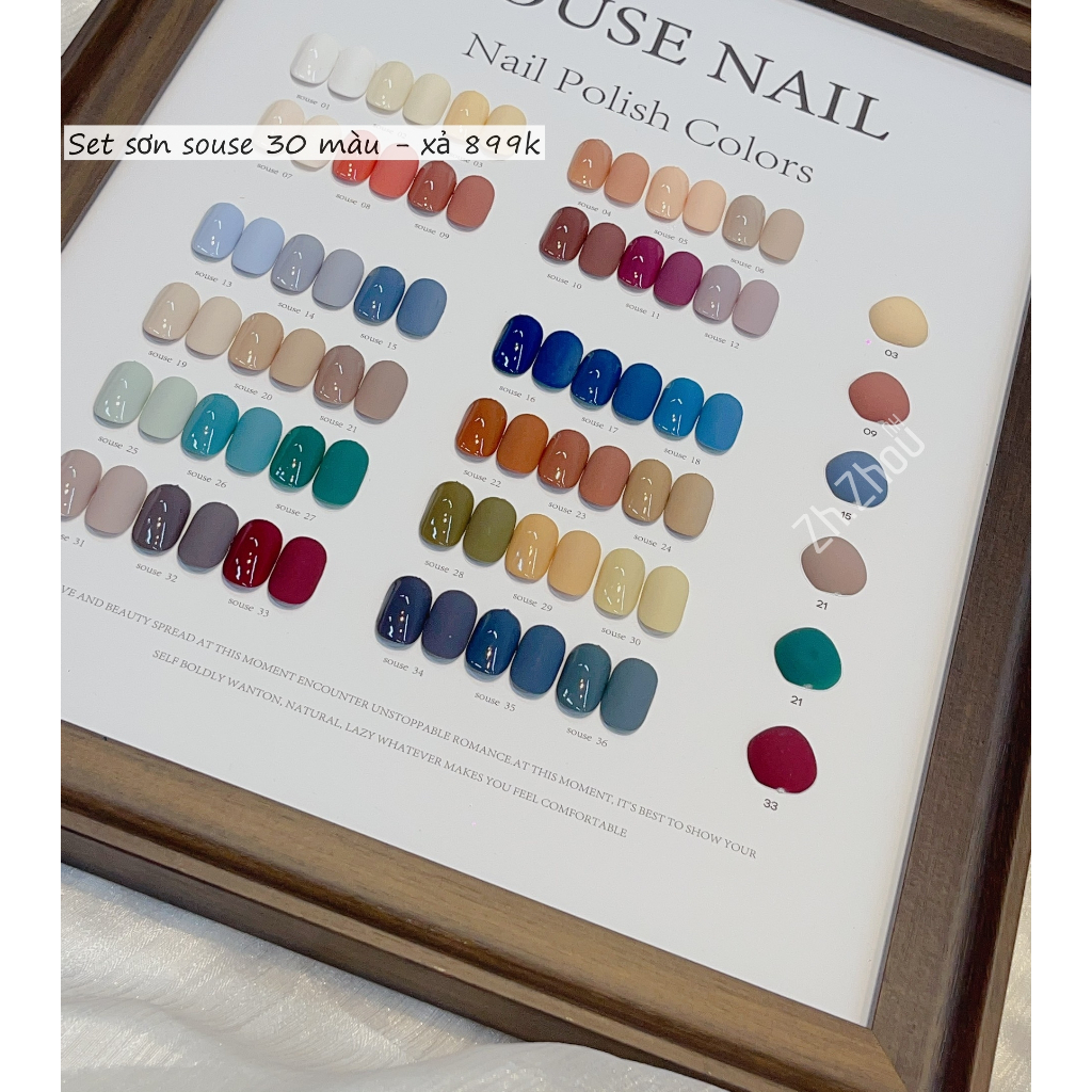Set Sơn Hàn quốc souse 36 màu ,sơn hàn 2025 cao cấp . phụ kiện nail cao cấp tặng bảng màu như hình