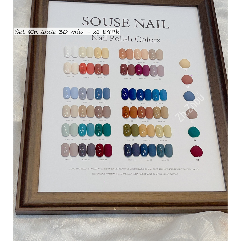 Set Sơn Hàn quốc souse 36 màu ,sơn hàn 2025 cao cấp . phụ kiện nail cao cấp tặng bảng màu như hình