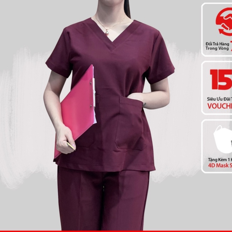 Bộ Scrubs Nam Nữ Đồng Phục Y Tế, Spa - Đa Dạng Màu, Phù Hợp Mọi Ngành Nghề