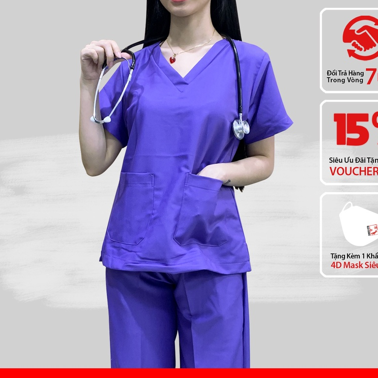 Bộ Scrubs Nam Nữ Đồng Phục Y Tế, Spa - Đa Dạng Màu, Phù Hợp Mọi Ngành Nghề