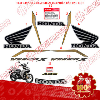 Tem Xe Winner X V4 2024, Tem Rời Winner X 2024 Bạc Nhám Phiên Bản Đặc Biệt - ZZM