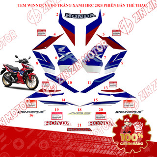 Tem Xe Winner X V4 2024, Tem Rời Winner X 2024 Đỏ HRC (Đỏ Trắng Đen) Phiên Bản Thể Thao - ZZM
