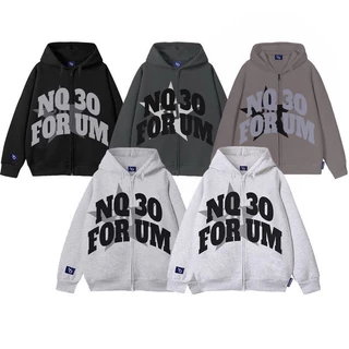Áo Khoác Hoodie Zip COTTON Thêu Đắp Vải NQ30 STAR Form Boxy Nam Nữ Unisex