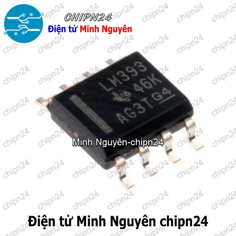 [3 con] (SOP) IC Dán LM393 SOP-8 (SMD) (LM393DR) (IC khuếch đại thuật ...