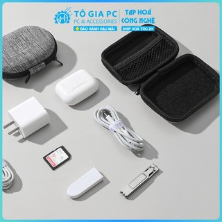 Hộp đựng phụ kiện cáp sạc củ sạc tai nghe lưu trữ dây nguồn cầm tay, hộp bảo vệ chống sốc thiết bị đa năng