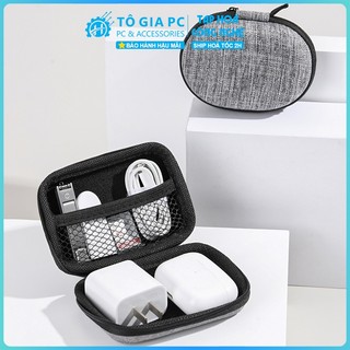 Hộp đựng phụ kiện cáp sạc củ sạc tai nghe lưu trữ dây nguồn cầm tay, hộp bảo vệ chống sốc thiết bị đa năng